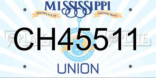 CH45511 Mississippi License Plate