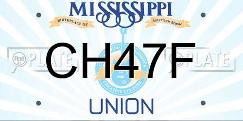 CH47F Mississippi License Plate