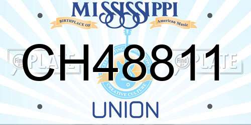 CH48811 Mississippi License Plate