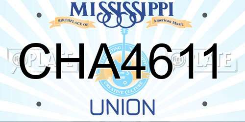 CHA4611 Mississippi License Plate