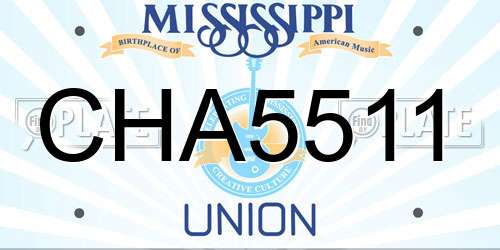 CHA5511 Mississippi License Plate