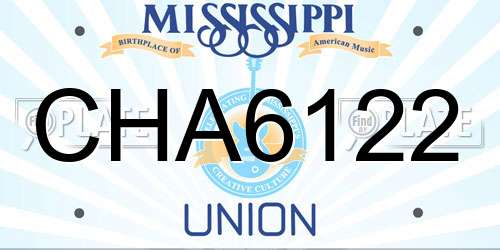 CHA6122 Mississippi License Plate