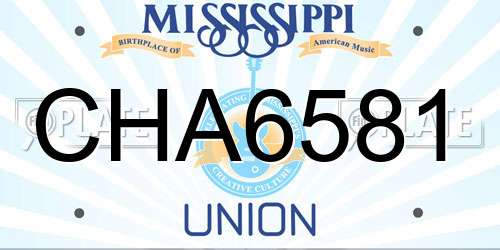 CHA6581 Mississippi License Plate