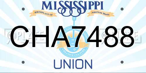 CHA7488 Mississippi License Plate