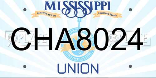 CHA8024 Mississippi License Plate