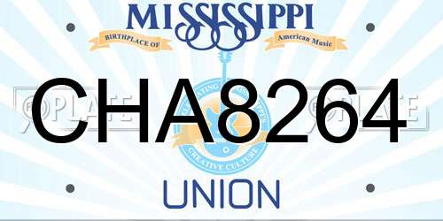 CHA8264 Mississippi License Plate