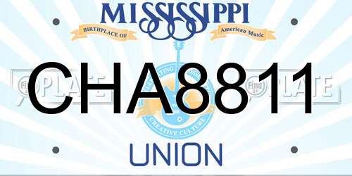 CHA8811 Mississippi License Plate