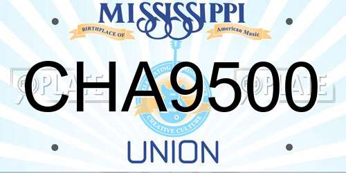 CHA9500 Mississippi License Plate