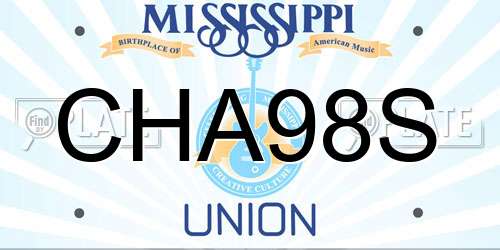 CHA98S Mississippi License Plate