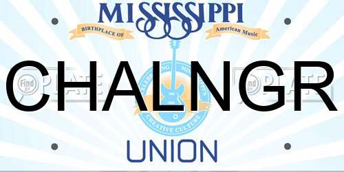 CHALNGR Mississippi License Plate