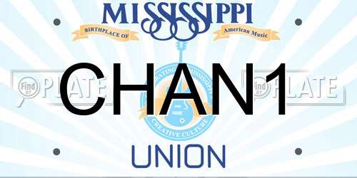 CHAN1 Mississippi License Plate