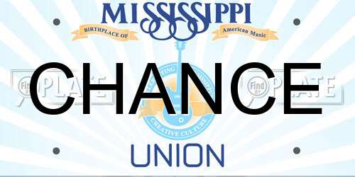 CHANCE Mississippi License Plate