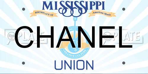 CHANEL Mississippi License Plate