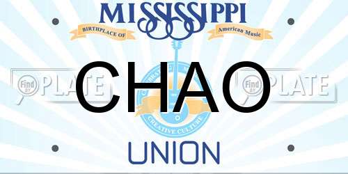 CHAO Mississippi License Plate