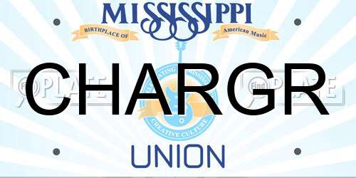CHARGR Mississippi License Plate