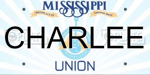 CHARLEE Mississippi License Plate