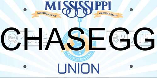 CHASEGG Mississippi License Plate