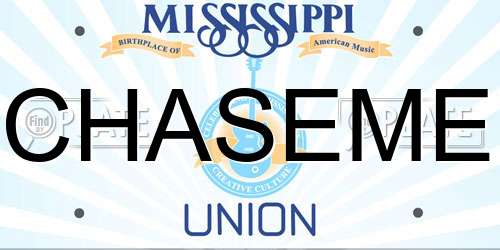 CHASEME Mississippi License Plate