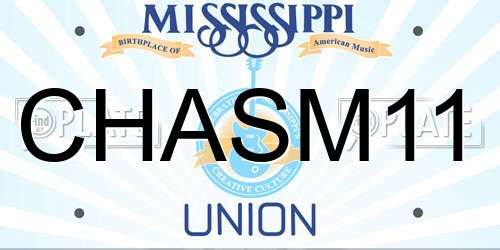 CHASM11 Mississippi License Plate