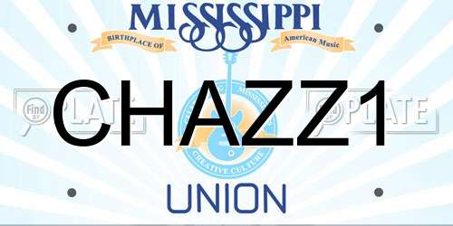 CHAZZ1 Mississippi License Plate