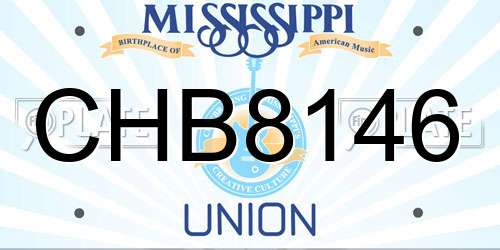 CHB8146 Mississippi License Plate