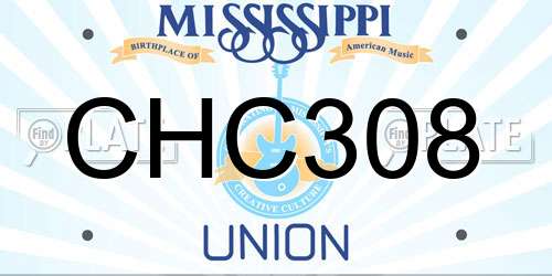 CHC308 Mississippi License Plate