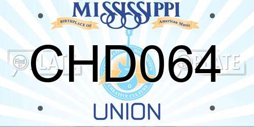 CHD064 Mississippi License Plate
