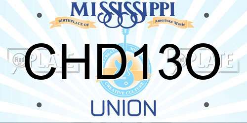 CHD13O Mississippi License Plate