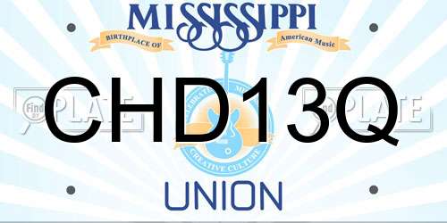 CHD13Q Mississippi License Plate