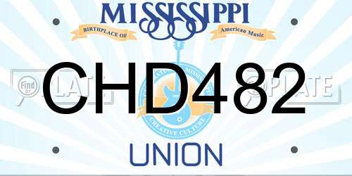 CHD482 Mississippi License Plate