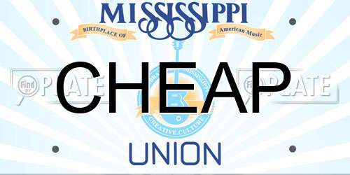 CHEAP Mississippi License Plate