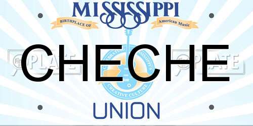 CHECHE Mississippi License Plate