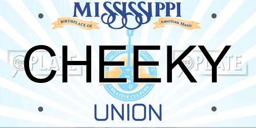 CHEEKY Mississippi License Plate