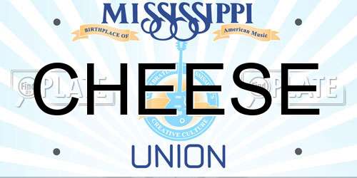 CHEESE Mississippi License Plate