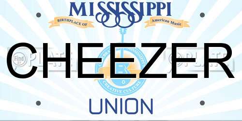 CHEEZER Mississippi License Plate