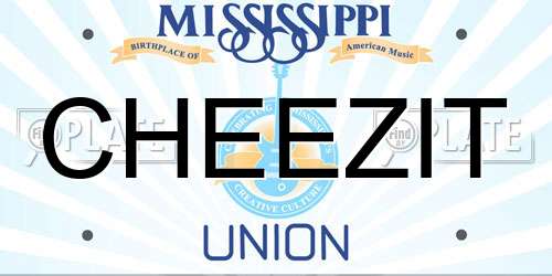 CHEEZIT Mississippi License Plate