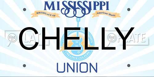 CHELLY Mississippi License Plate