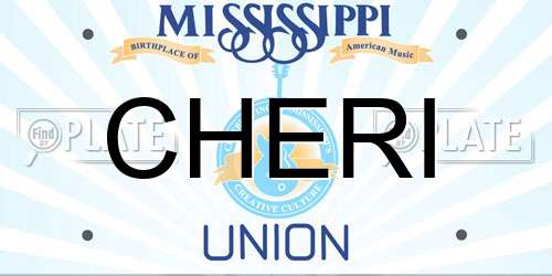 CHERI Mississippi License Plate