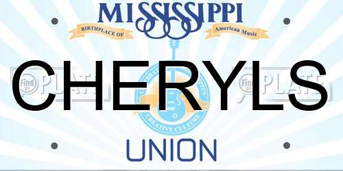 CHERYLS Mississippi License Plate