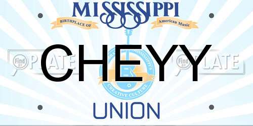 CHEYY Mississippi License Plate