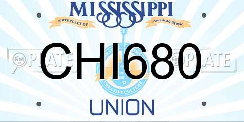 CHI680 Mississippi License Plate