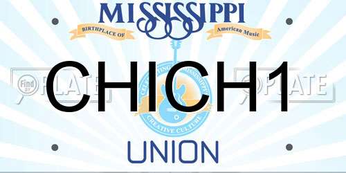 CHICH1 Mississippi License Plate