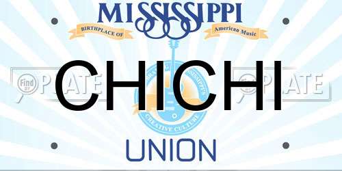 CHICHI Mississippi License Plate