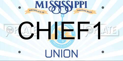 CHIEF1 Mississippi License Plate