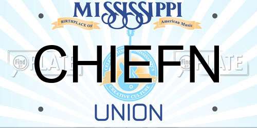 CHIEFN Mississippi License Plate