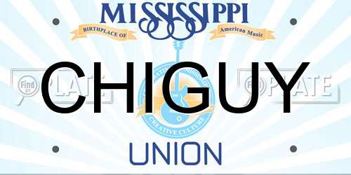 CHIGUY Mississippi License Plate