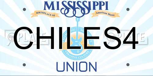 CHILES4 Mississippi License Plate