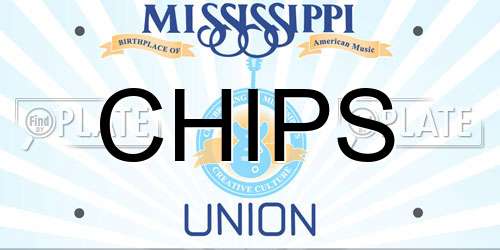 CHIPS Mississippi License Plate