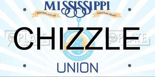 CHIZZLE Mississippi License Plate