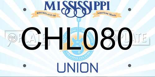 CHL080 Mississippi License Plate